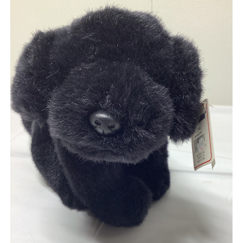 NWT A&A Plush Black Lab Dog Puppy Lucas Stuffed Animal with tags 13"